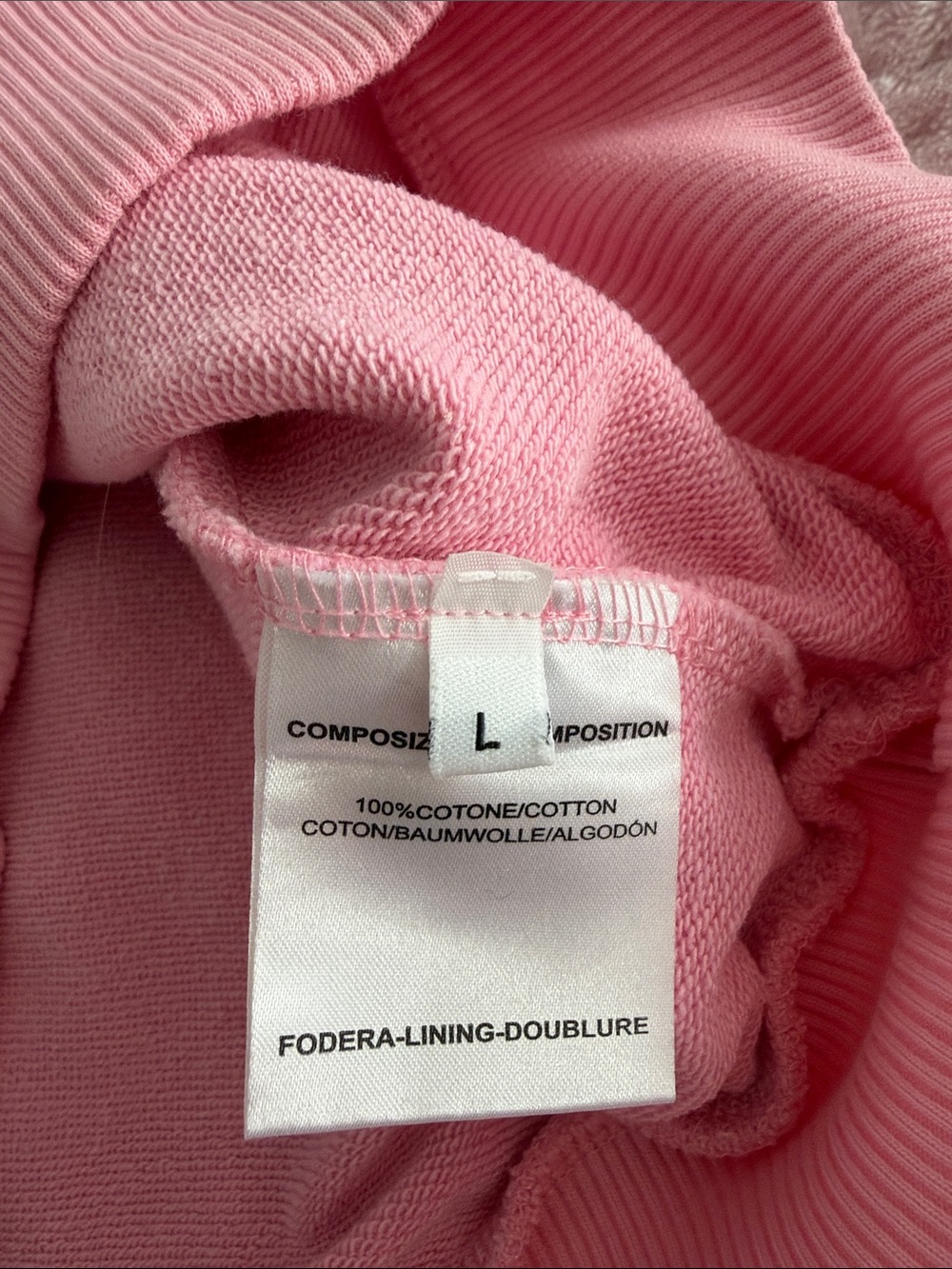 Gucci Pink Logo Graphic Hoodie with Multicolor Stripe Accents - Picture 3 of 4